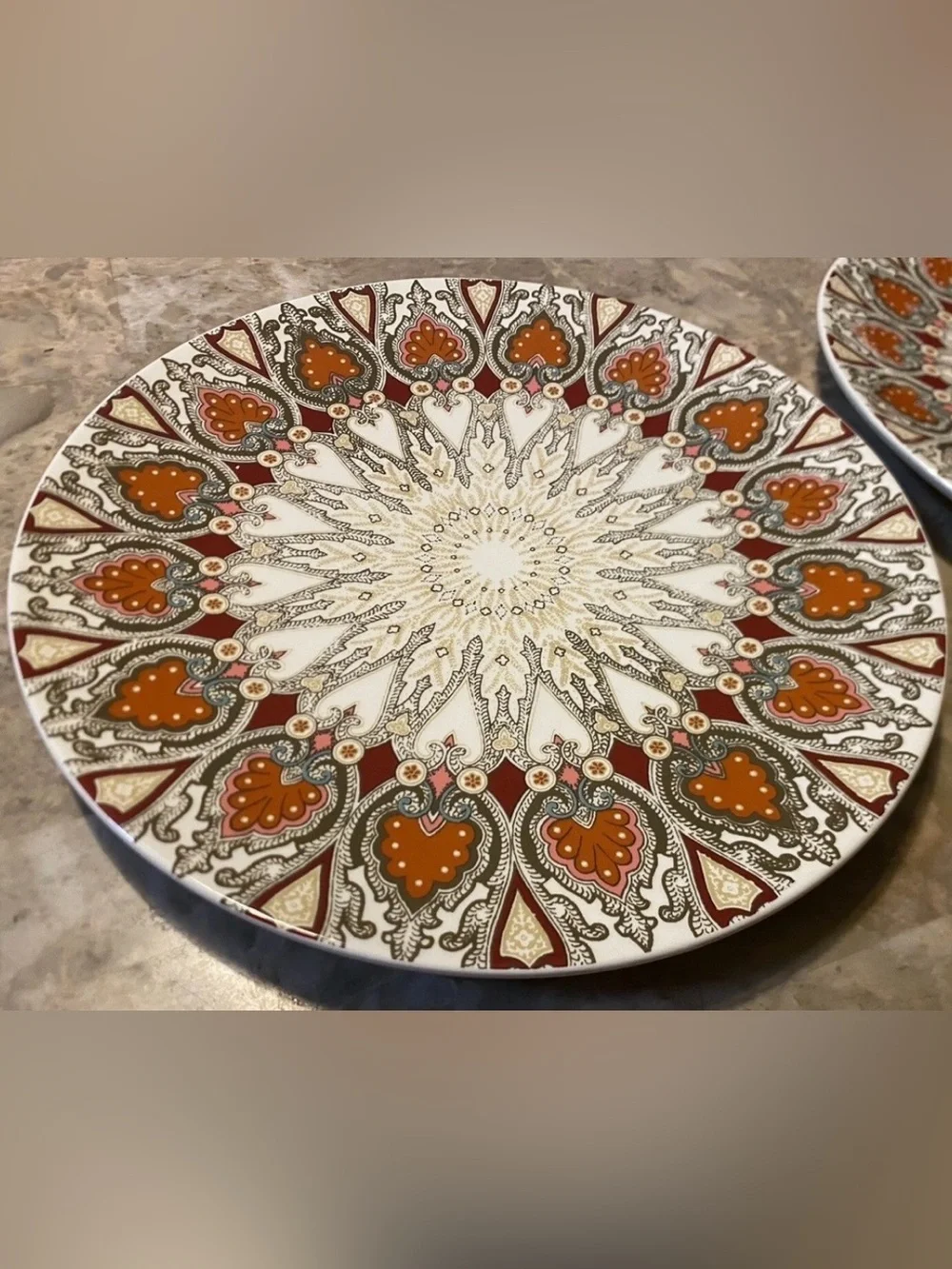 Pottery Barn 2 PAISLEY BROWN 8.75